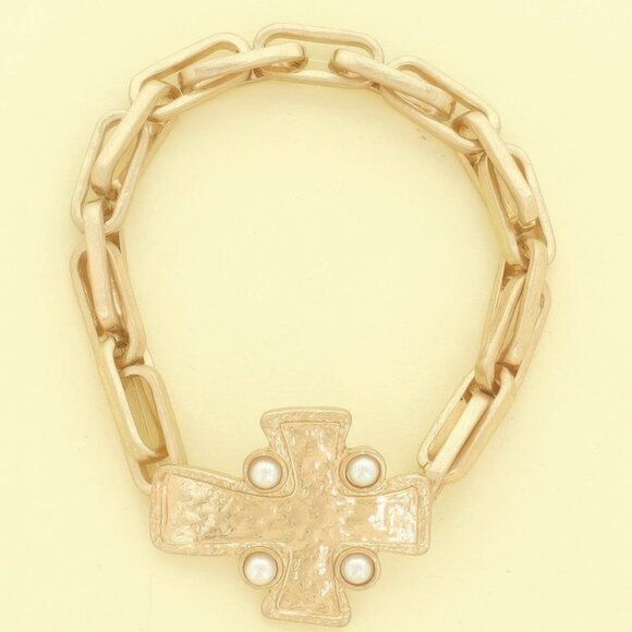 Cross Charm Chain Bracelet - Picture 1 of 2